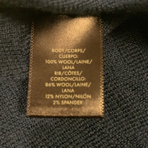 ANN TAYLOR MERINO WOOL BELL LONG SLEEVE Minimalist Crew/Neck Sweater Blue Med - Picture 8 of 10